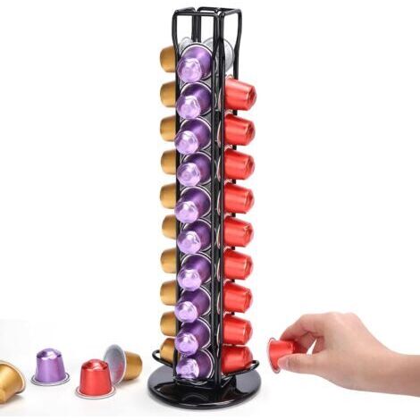 Porte-capsules de Café , Porte-capsules à Rotation Fluide à 360°, Capacité jusqu’à 40 Capsules, Design Gain de Place (1/5)