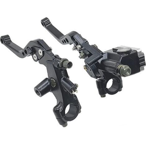 7/8" 22mm Levier de frein Moto, Universel kit levier d'embrayage de frein moto, levier frein avant maître-cylindre réservoir levier pour 50/90/110/125cc Pit Dirt Bike Motos Scooters