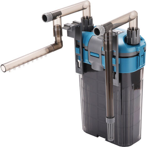 Filtre d'aquarium, 450 L/H 13 W, filtre silencieux pour aquarium avec buse en bec de canard, sortie de tuyau, douche à débit réglable, filtre extérieur pour aquarium de 150 à 225 L (1/5)