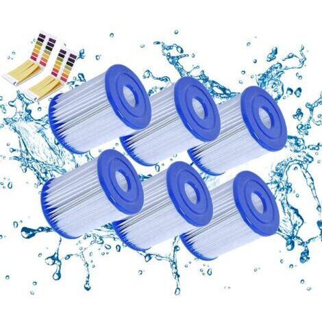 Cartouches filtrantes for Bestway de Taille I pour piscines for Bestway Pompe de Piscine, Filtre De Piscine Gonflable, Installation Facile (6 PCS) (1/5)