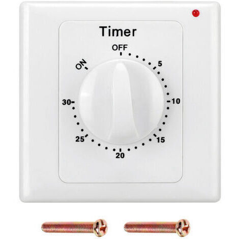 Interrupteur minuterie électronique 220V – Compte à rebours 30min – Isolation ignifuge – Installation ouverte – IP65 - Switch-30min (1/4)