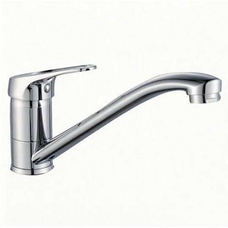 Robinet Cuisine, Robinet de cuisine mitigeur à rotation 360° & levier unique, avec cartouche en céramique & tuyau de 60cm, Messing Chrom Anti-Corrosion pour évier de cuisine, Chromée