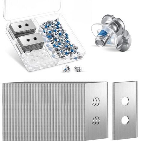 30 Lames de rechange compatibles avec Mammotion Luba Yuka et LUBA 2, lames de rechange en acier inoxydable, accessoires pour tondeuses robotisées, 30 vis adhésives et 30 rondelles