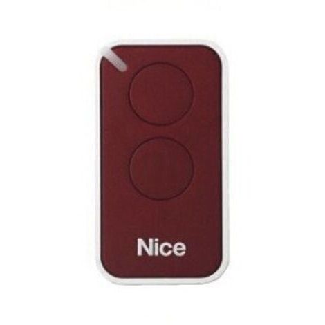 Télécommande Nice pour moteurs – Programmable par auto-apprentissage – Fréquence 433,92 MHz – 2 boutons rouges ergonomiques – ERA-INTI2R