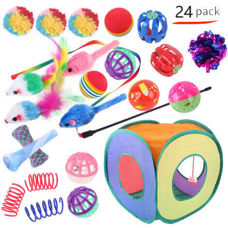Ensemble de jouets pour animaux de compagnie, fournitures amusantes pour chat, jouet pour chat, diverses combinaisons/C (1/2)