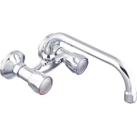 DP Bath Sauco - Robinet Mitigeur mural de cuisine 11cm, chromé (1/5)