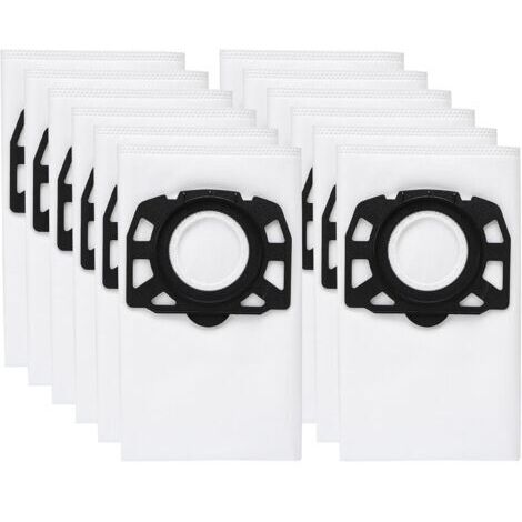 Lot de 12 Sacs de KFI 487 Filtre Sacs d'aspirateur accessoire pour Karcher MV4/WD4/KWD4/KNT4/WD5/MV5/KWD5/WD6/MV6/WD 4.200/WD 5.800/SE 5.100/SE 6.100,2.863-006.0 (1/5)