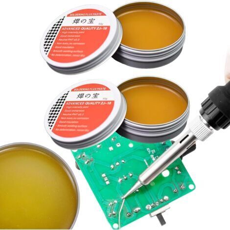 Pâte à souder 2 pièces/50g, pâte à souder flux, pâte à souder, accessoires de soudure pratiques, adaptés au soudage sans courant