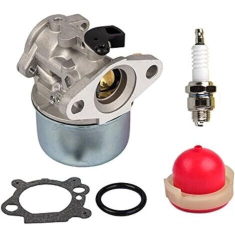 Kit carburateur 799868 avec Ampoule d'amorçage Compatible with Moteurs Briggs & Stratton 4-7HP de Replacement 498170 497586 498254 497314 497347 (1/5)
