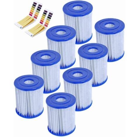Cartouches filtrantes for Bestway de Taille I pour piscines for Bestway Pompe de Piscine, Filtre De Piscine Gonflable, Installation Facile (8 PCS) (1/5)