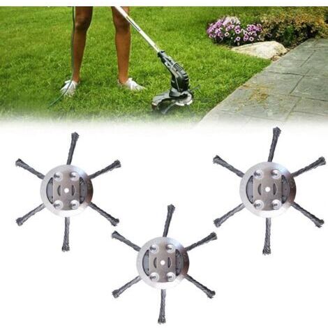 Tête de débroussailleuse en fil d'acier pour débroussailleuse de jardin - Outil électrique (6 têtes)/3 pièces