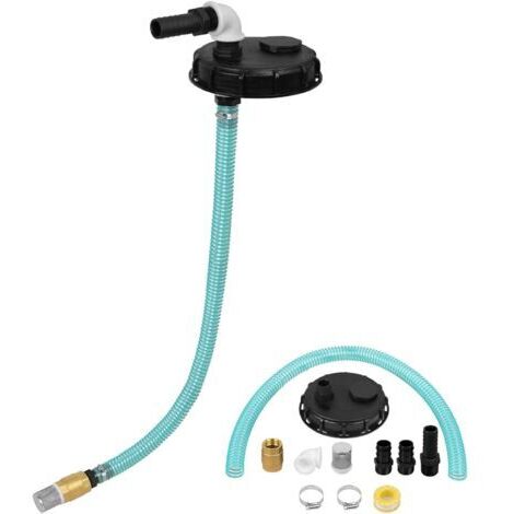 Arrivée d'eau de pluie IBC DN 150 avec protection anti-débordement, avec raccord d'aspiration Raccord de pompe pour pomper l'eau pour remplir le réservoir d'eau de pluie IBC