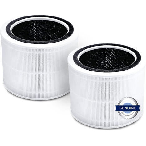Compatible avec les filtres de rechange pour purificateur d'air Levoit, 3 en 1 True HEPA, charbon actif haute efficacité, Core 200S-RF, lot de 2, nylon, blanc (1/5)