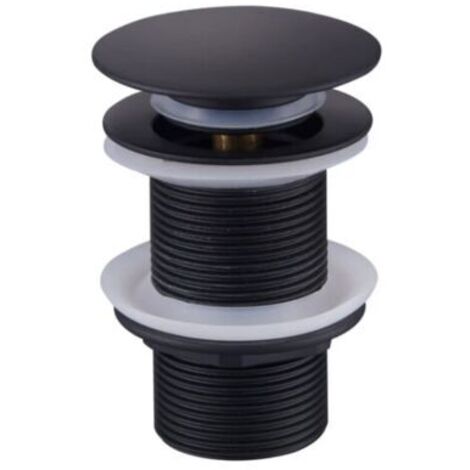Promotion Bonde de Vidage Pop Up, Bonde Pop Up Sans Trop Plein, Universel Bonde de Lavabo Pop Up, Bonde Lavabo, Bonde de Vidange Lavabo, Bonde Découlement Noir pour Lavabo et Lavabo (1/4)