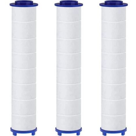 Lot de 3 filtres en coton avec boules de sulfite de calcium pour pomme de douche filtrée 10,5 x 2 cm Doré Noir (1/5)