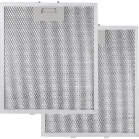 Lot de 2 filtres en métal pour hotte aspirante - 260 × 320 × 9 mm - Filtre à graisse métallique en aluminium avec 5 couches de filtres pour hotte aspirante