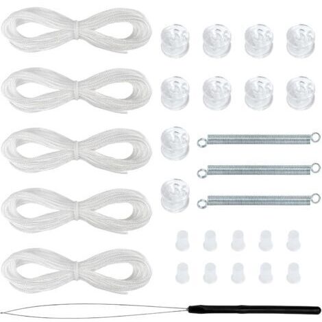 Kit de réparation de pare-soleil plissé pour camping-car, kit de retenue de pare-soleil de fenêtre de camping-car pour pare-soleil plissé de jour et de nuit(Blanc) (1/5)