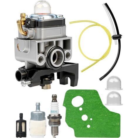 Carburateur pour Honda GX25 GX35 GX22 Compatible UMK425E UMK435E UMS425E Debroussailleuse FG110 HHT25 Remplace 16100-Z0Z-034 Kit avec Joint, Filtre, Tuyau de Carburant, Filtre à Air, Bougie et Poire