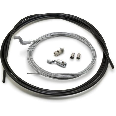 Câble de Gaz Souple Ø1.5mm avec Embout Z Gaine et Serre-câble en Z Accélérateur Carburateur Poignée Kit de Réparation pour Tondeuse Débroussailleuse Motoculteur Jardin (1/5)