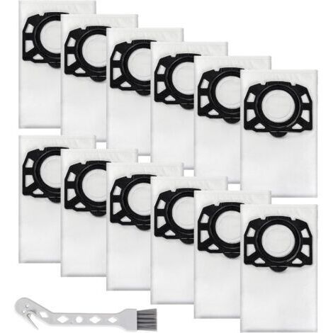 12 Pièces Sacs d'aspirateur KFI 357,Sacs Aspirateur Pour Kärcher WD2 Plus/WD3/KWD1/KWD2/KWD3 / SE 4001/SE 4002/WD3.200 - WD3.800 M,Compatible avec Aspirateur Kärcher 2.863-314.0,Avec 1 pinceau (1/5)