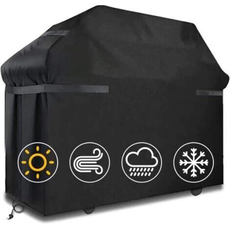 Housses de barbecue Housse de barbecue étanche Coupe-vent, indéchirable Housse de barbecue avec sangles et sac de rangement (145 x 61 x 117 cm) (1/4)