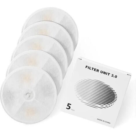 Élément filtrant pour distributeur d'eau pour chats et chiens, 3.0 5 pièces à utiliser sur les distributeurs d'eau EVERSWEET 2.0 & 3.0 & CYBERTAIL (1/4)