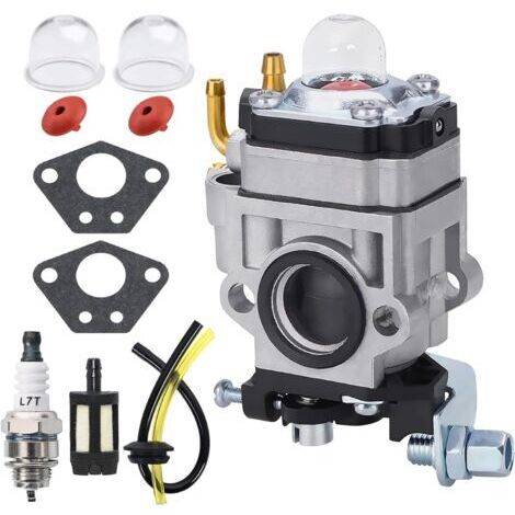 Carburateur pour 52cc 49cc 43cc Débroussailleuse, Carburateur de Moteur de Débroussailleuse pour BU-KO 52 CC Accessoires Carbu Kit avec Joint, Bougie, Filtre à Essence (1/5)