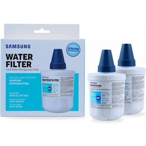 Compatible avec les filtres à eau et à glace pour réfrigérateur Samsung, filtration par bloc de charbon pour une eau potable propre et claire, DA29-00003G, lot de 2 (1/4)