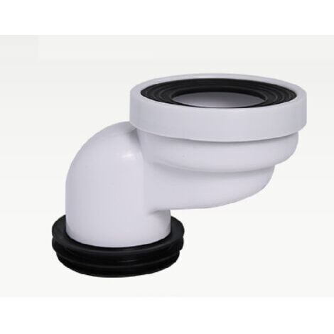 Buse de raccordement pour tuyau de toilette - Buse de vidange droite excentrique (10 cm) (1/2)