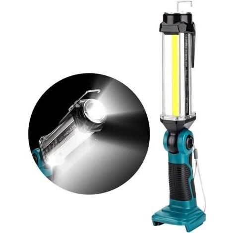 Lampe de travail LED extérieure sans fil portable avec port USB Lampe de poche Hipoke 2000LM compatible avec les batteries au lithium MaKita 18V 20V BL1860 BL1850 BL1840 (1/5)