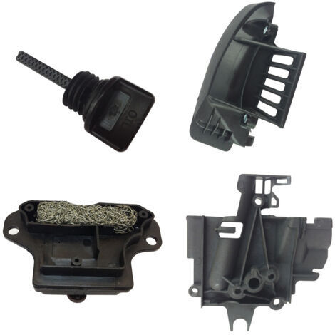 Convient au kit moteur Honda GX35 UMK435, comprend une protection de collecteur d'admission, un couvercle de moniteur de niveau d'huile, un déflecteur et un séparateur de brouillard d'huile. (1/5)