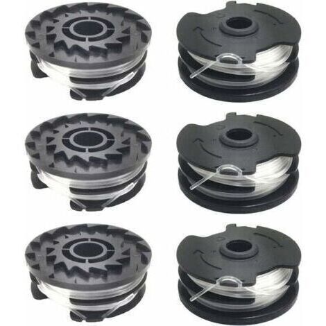 Lot de 6 bobines de fil de rechange pour coupe-bordure LIDL Parkside PRTA 20-Li A1, B2, C3, PRT 550 A1, A3, PRT 300 A1