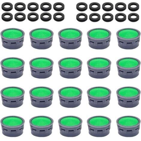 20 pièces Aérateur de robinet, Régulateur de jet Robinet Filtre avec joint et filtre ABS Buse pour robet cuisine et robinet salle bain (1/5)