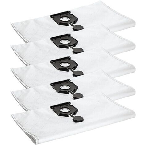 Lot de 5 sacs d'aspirateur compatibles avec Kärcher 2.889-154.0, sacs à poussière non tissés pour aspirateurs NT 30/30L/30L EU2613, filtres de rechange haute capacité (1/5)