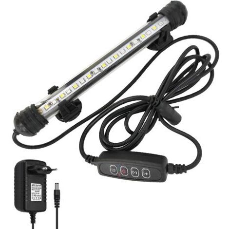 Lampe Pour Aquarium, Led Fish Tank Lighting, Aquarium Lamp A Economie D'energie Lampe Fonction de Chronométrage, Bleu et blanc, 18CM (18 cm) [Classe énergétique G] (1/5)