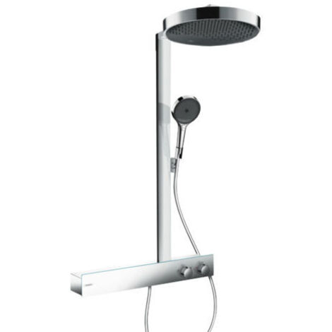 Remplacement promotionnel Rainfinity 360 Showerpipe Colonne de douche thermostatique à vitesse unique 600CN avec robinet 60 cm Chrome 26224007