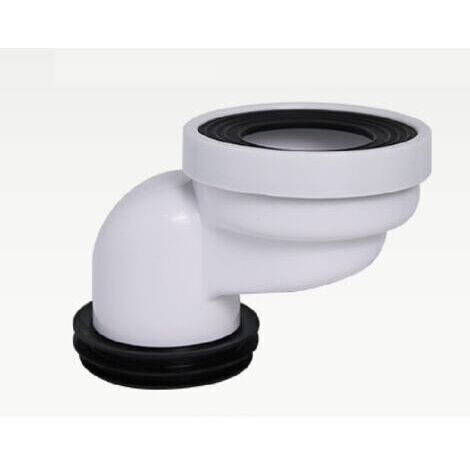 Buse de raccordement pour tuyau de toilette – Buse de vidange excentrique 10 cm en PVC – Étanchéité parfaite avec joint caoutchouc (1/2)
