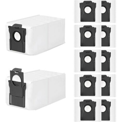 12 Sacs à poussière pour Dreame L10s Pro Ultra Heat/L10s Ultra Gen 2/L10s&L50 Pro Ultra/L40 Ultra&Ultra AE/X30 Ultra/X40&X50 Ultra Complete/X40&X50 Master/Mova E30&Z50&V50 Ultra de Rechange aspirateur