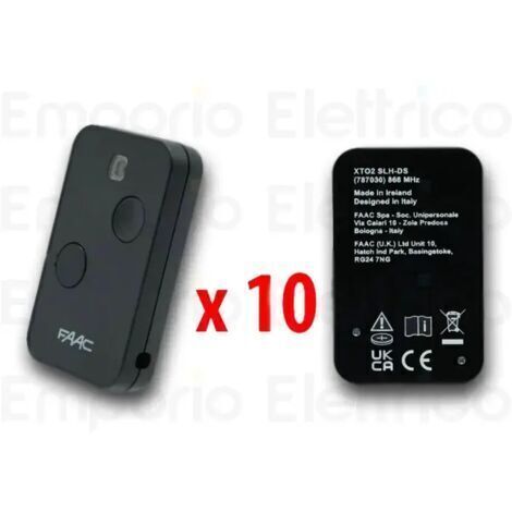 Télécommande FAAC 10 x 2 canaux XT2 868 SLH LR 787009