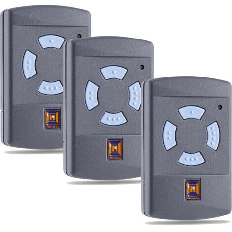 Télécommande de garage HSM4 868 MHz, télécommande de porte, remplacement pour Hörmann émetteur portatif HSM 4, 868,3 MHz, 4 touches, portée 30 m, avec pile 3 paquets (1/5)