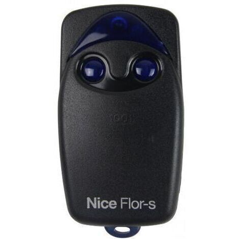 Télécommande Nice - 433,92 MHz pour portail - Code tournant - Piles incluses - Compatible avec les récepteurs à code tournant - FLO2R-S