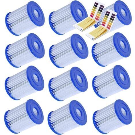 Cartouches filtrantes for Bestway de Taille I pour piscines for Bestway Pompe de Piscine, Filtre De Piscine Gonflable, Installation Facile (12 PCS) (1/5)