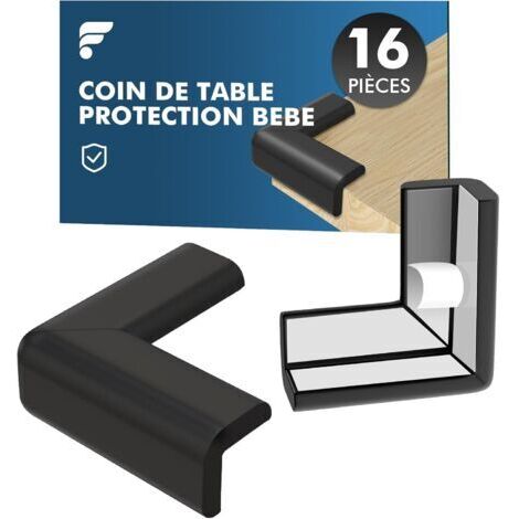 16 PCS Coin de Table Protection Bebe, Mousse Souple Protection Coin de Table Bébé, Colle Solide Protege Angle Bebe pour Protéger Meubles, Bureaux, Maison et Écoles(Noir) (1/5)