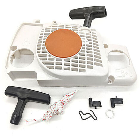 Ensemble de remplacement de démarreur à traction blanc MS170, pour tronçonneuse STIHL 017 MS170 018 MS180, compatible avec 1130 080 2100 (1/4)