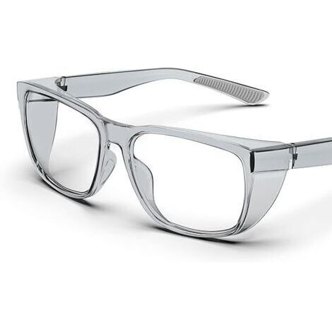 Lunettes de sécurité transparentes avec protections latérales, antibuée, anti-rayures, poignées antidérapantes et protection UV complète - transparent (1/5)