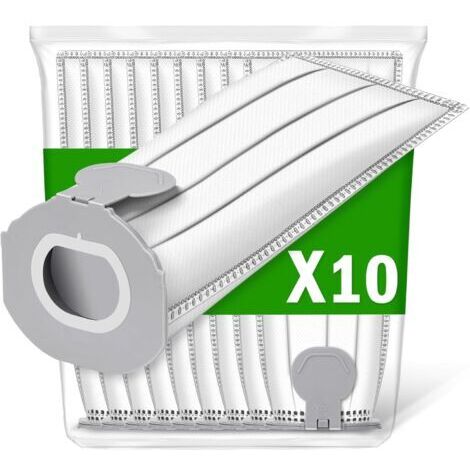10 sacs pour aspirateur compatible avec Vorwerk Kobold VK7 FP7, Sac de filtres de rechange pour de Kobold VK7 Sacs accessoires Filtre (1/5)