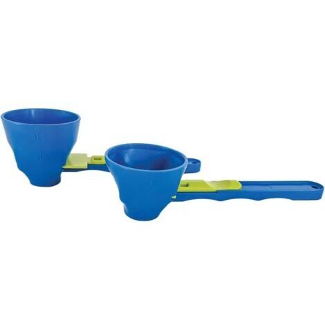 Entonnoir Scoop Fitness 2 pièces Cuillère à entonnoir à poudre Cuillère avec base coulissante se convertit en entonnoir à mesurer 2 en 1 (1/5)