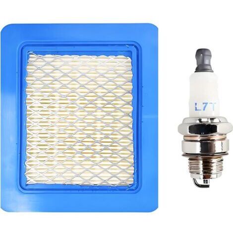 Filtre à Air & Bougie d'Allumage pour Tondeuse avec Moteur Briggs & Stratton Quantum, Remplacement pour 491588, 491588S, BS-399959, 5043K, 30-710, 1904481, Champion RJ19LM, adapté pour moteur (1/5)