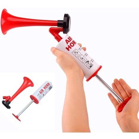 Air Portable Corne de Brume Supporter Manuelle Fort Signal à Main Klaxon Sécurité Bateau，klaxons à air, klaxon de signalisation, bruiteur dans la circulation, matchs de football, fêtes (1/5)