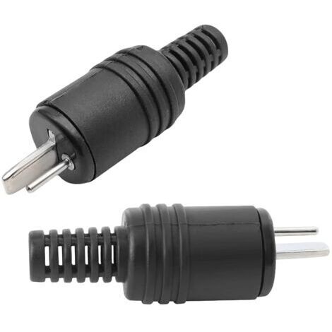 Lot de 2 fiches de câble Hi-Fi mâles DIN à 2 broches avec bornes à vis sécurisées pour une intégrité du signal de qualité audiophile et une connectivité fiable [AV08]